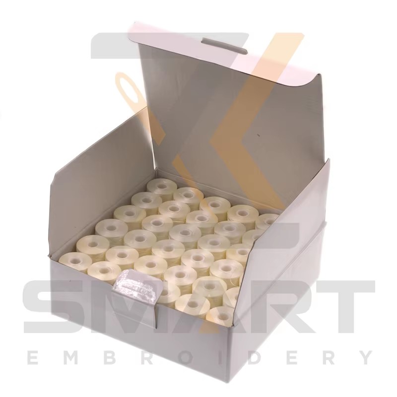 144 Parça L Boyutu Beyaz Renk Ön Yaralı Bobbins Bıçaklama Makinesi Parçaları R06-75D/2W-L